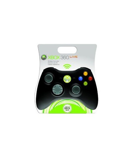 Manette Xbox 360 sans fil noire Manette Xbox 360 sans fil noire