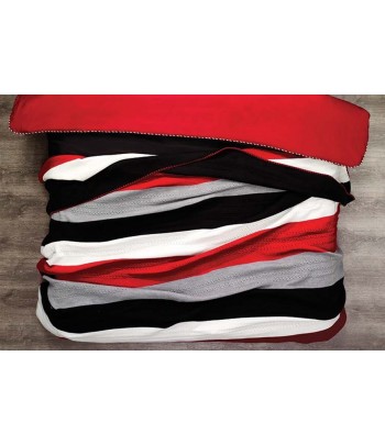 Parure ROUGE/NOIR Rayé