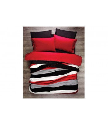 Parure ROUGE/NOIR Rayé