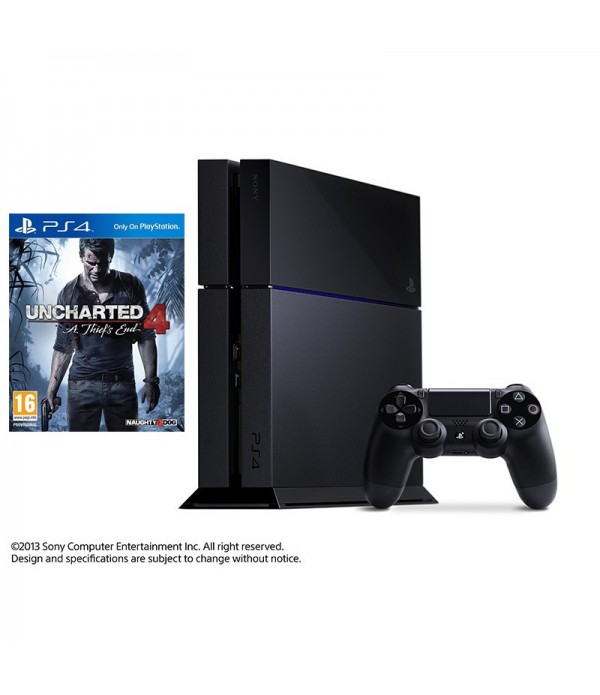 PLAYSTATION 4 + UNCHARTED 4 A THIEF'S END