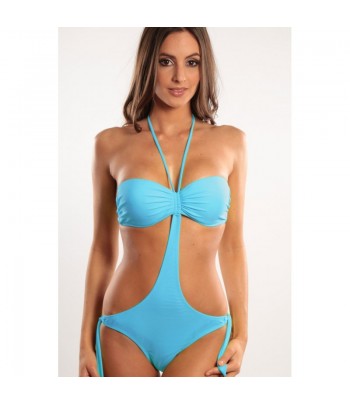 Maillot de Bain Femme Trikini Bleu au Maroc