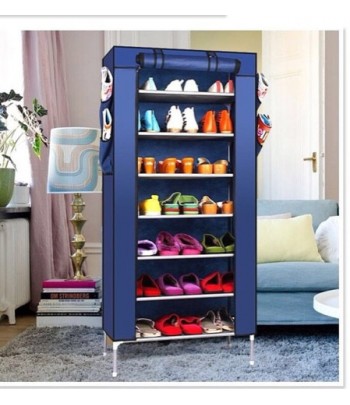 Porte Chaussures 7 étages - Bleu