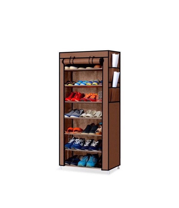 Porte Chaussures 7 étages - Marron