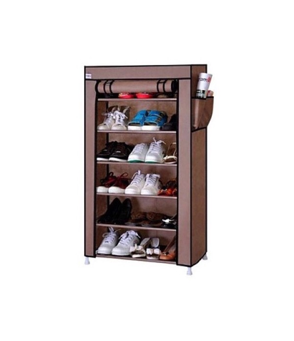 Porte Chaussures 6 étages - Marron