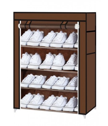Porte Chaussures 4 étages -Marron