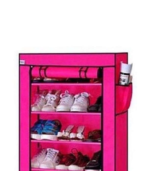 Porte Chaussures 4 étages -Rose