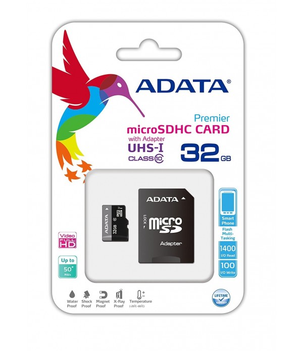 ADATA MICRO SD CARD 32GB AVEC ADAPTATEUR CLASS 10 au Maroc