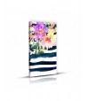 Tableau décoratif Blue stripes and Flowers Tableau décoratif Blue stripes and Flowers