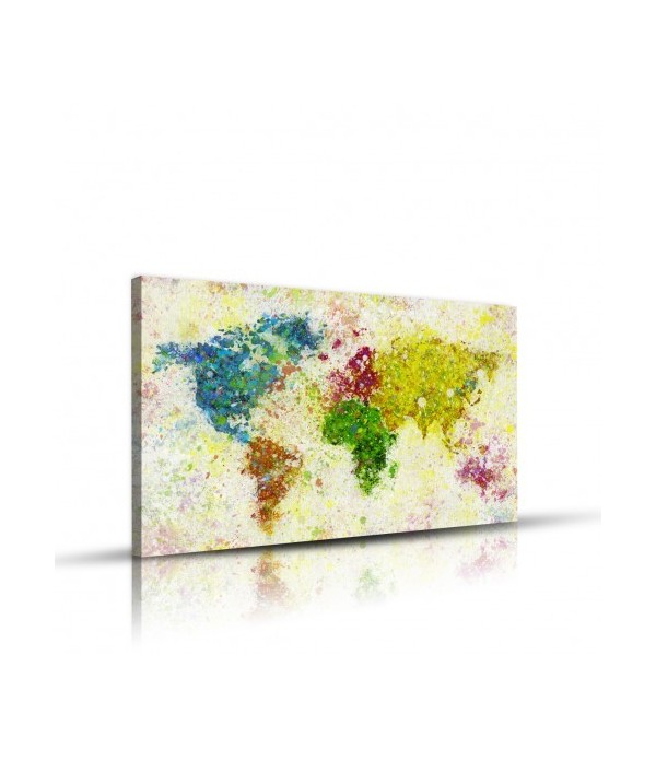 Tableau décoratif Painting of World map
