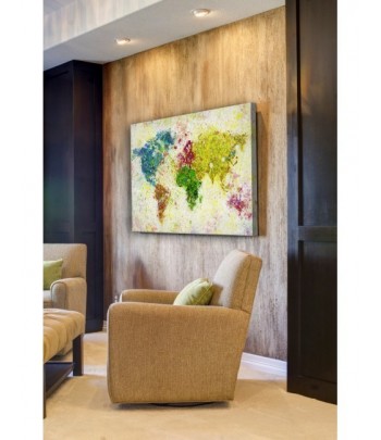 Tableau décoratif Painting of World map