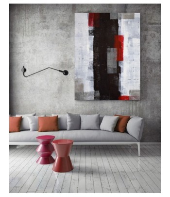 Tableau décoratif Red and Grey Abstract