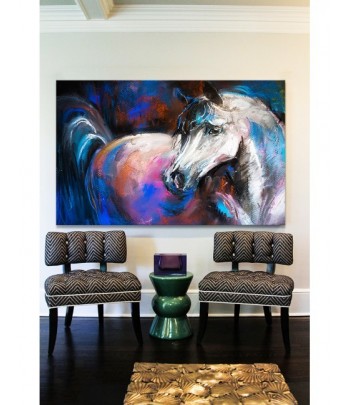 Tableau décoratif White horse painting
