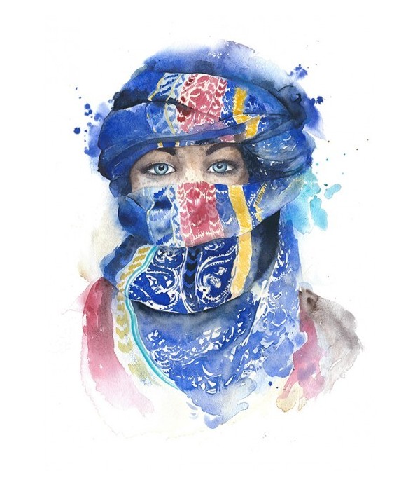 Tableau décoratif Girl wearing scarf