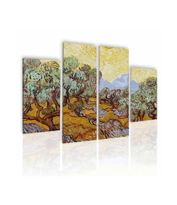 Tableau décoratif Van Gogh Olive Trees Quadriptyque