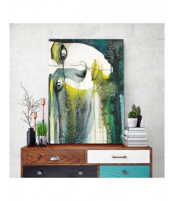 Tableau décoratif Watercolor portrait of pretty girl