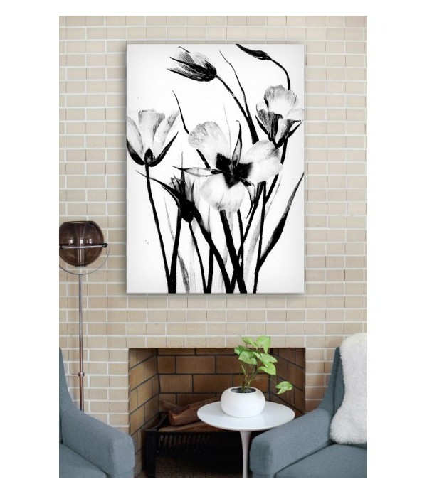 Tableau décoratif Flowers in black