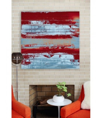 Tableau décoratif Grunge in red and teal