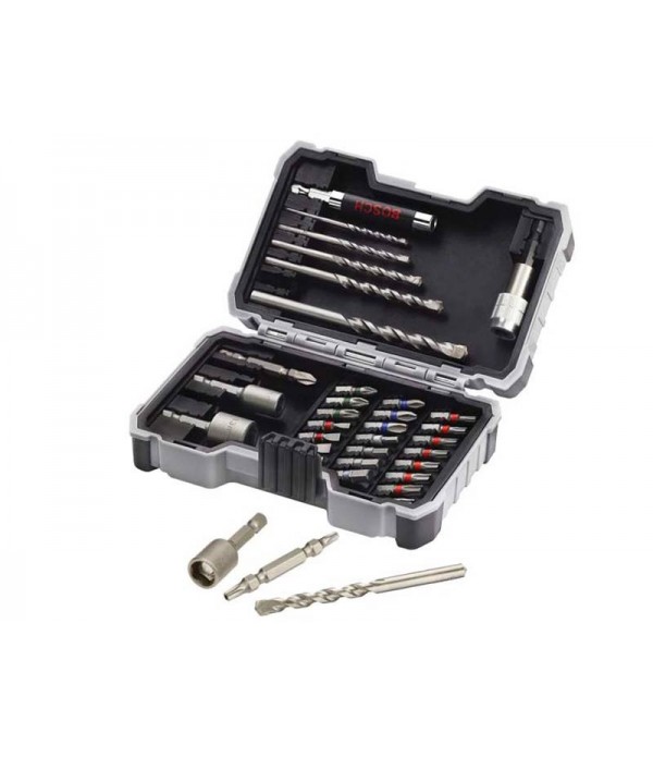 BOSCH Set de 35 pièces de vissage et forage Maçonnerie