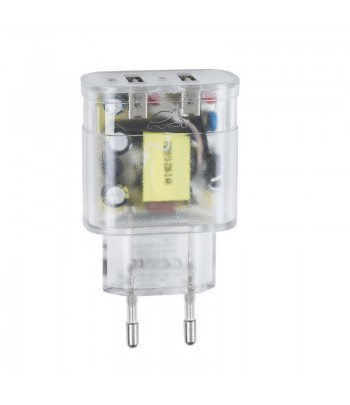 RIVAPOWER chargeur secteur transparent 3,4A/ 1USB