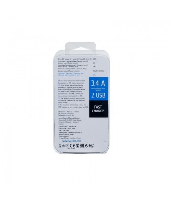 RIVAPOWER chargeur secteur transparent 3,4A/ 1USB