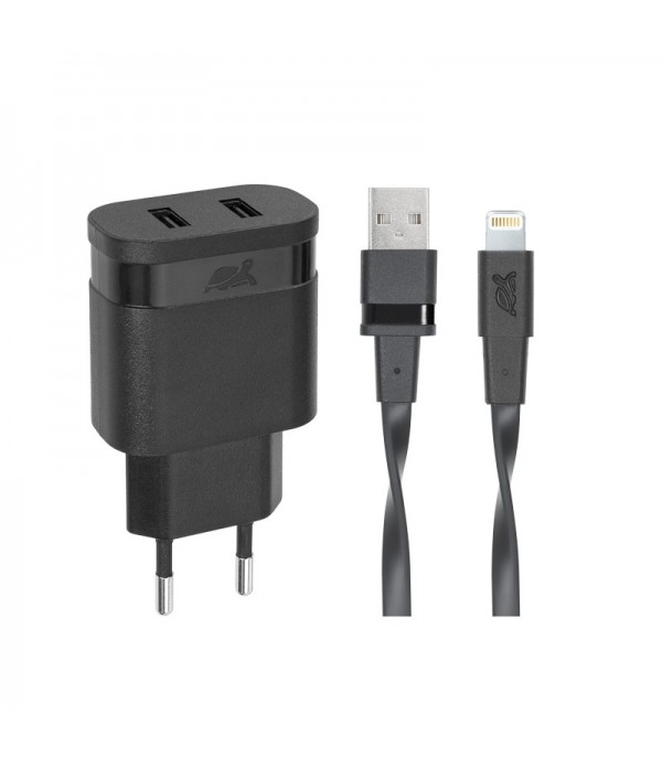 RIVAPOWER chargeur secteur noir 3.4A, 2USB