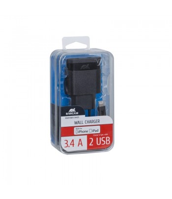 RIVAPOWER chargeur secteur noir 3.4A, 2USB
