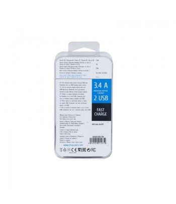 RIVAPOWER chargeur secteur noir 3.4A, 2USB