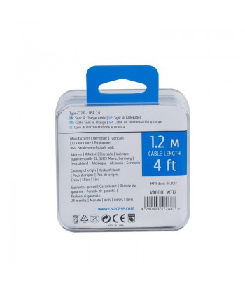 RIVAPOWER câble MFi Lightning 1.2m blanc