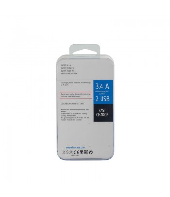 RIVAPOWER Adaptateur Secteur Mural 2USB x 3.4 A