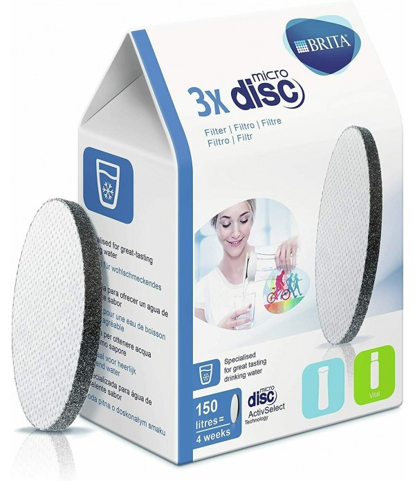 Filtres à Eau Brita Fill & Go X4 | Charbon Actif Noix De Coco - 60L Par Filtre
