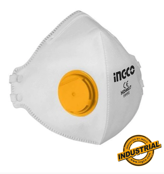 INGCO Masque anti-poussière avec valve 10 pcs