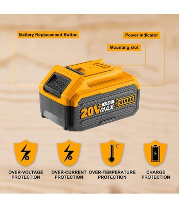 INGCO Batterie au Lithium-ION INGCO 20 V 4,0 Ah, Compatible avec Tous Les Outils Électriques INGCO 20 V Maroc - 2
