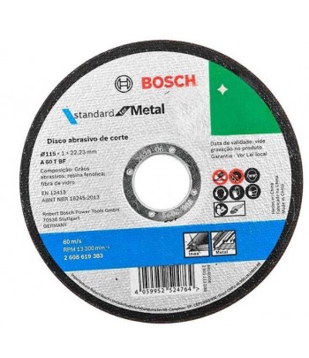 Bosch 5 Disques à tronçonner Métal Mince Coupe115 mm x 1 mm Maroc - 1