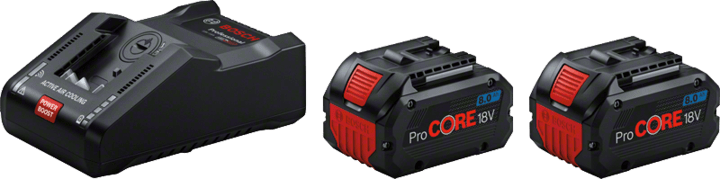 BOSCH 2 BATTERIES PROCORE18V 8.0AH + GAL 18V-160 C + GCY 42 PRO