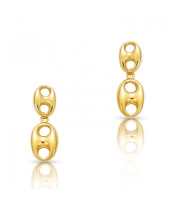 Boucles D'oreilles Grains de Café perforés – Doré Maroc - 1