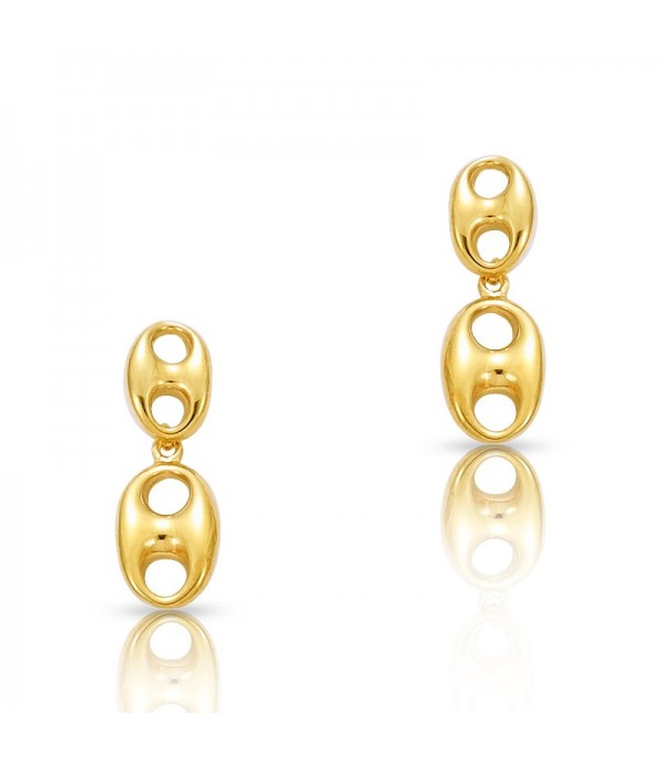 Boucles D'oreilles Grains de Café perforés – Doré Maroc - 1