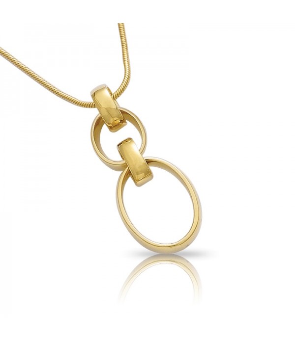 Pendentif Oval Doré