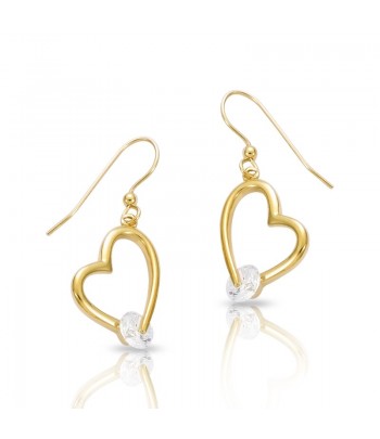 Boucles D'oreilles Plaquée Or Cœur – Doré Maroc - 1
