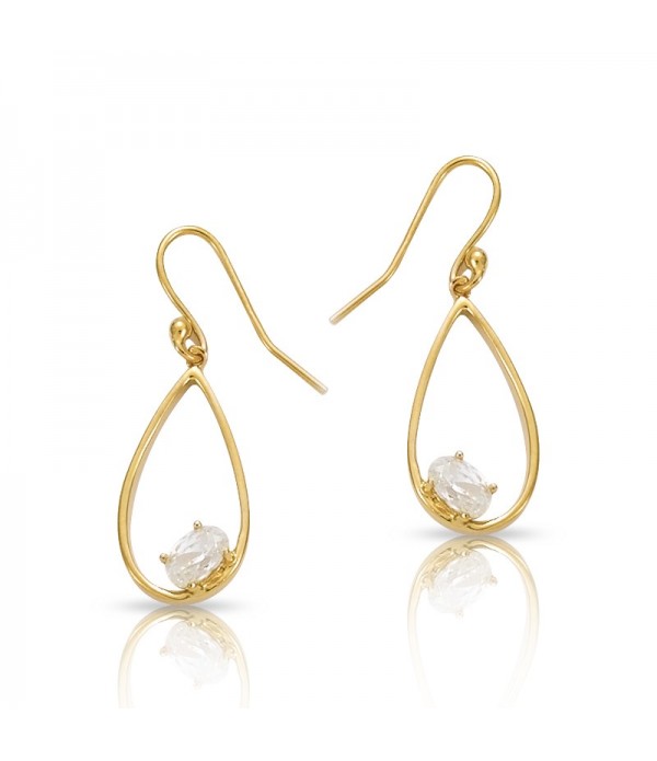 Boucles d'oreilles - Laiton plaqué or main image 1