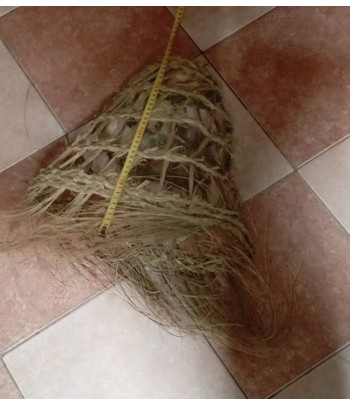 Suspension doum à franges Formeen paille fibres naturelles tressées Maroc - 3