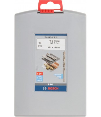 BOSCH Coffret de forets hélicoïdaux PRO Metal HSS-G, 19 pièces Maroc - 2