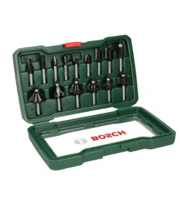 BOSCH Kit de 15 fraises en carbure de tungstène Maroc - 1
