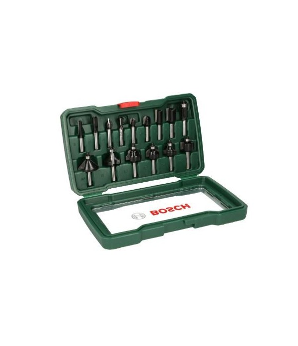 BOSCH Kit de 15 fraises en carbure de tungstène Maroc - 1