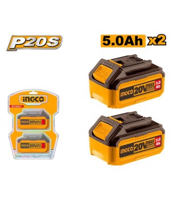 INGCO Pack 2 Batteries 20V 5Ah Maroc - 1