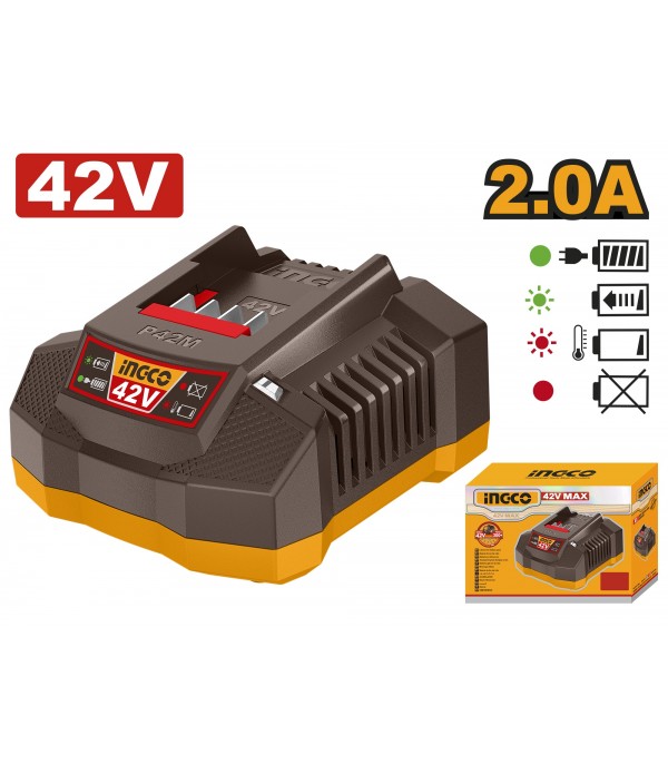 INGCO Chargeur de batterie 42V 2A Maroc - 1