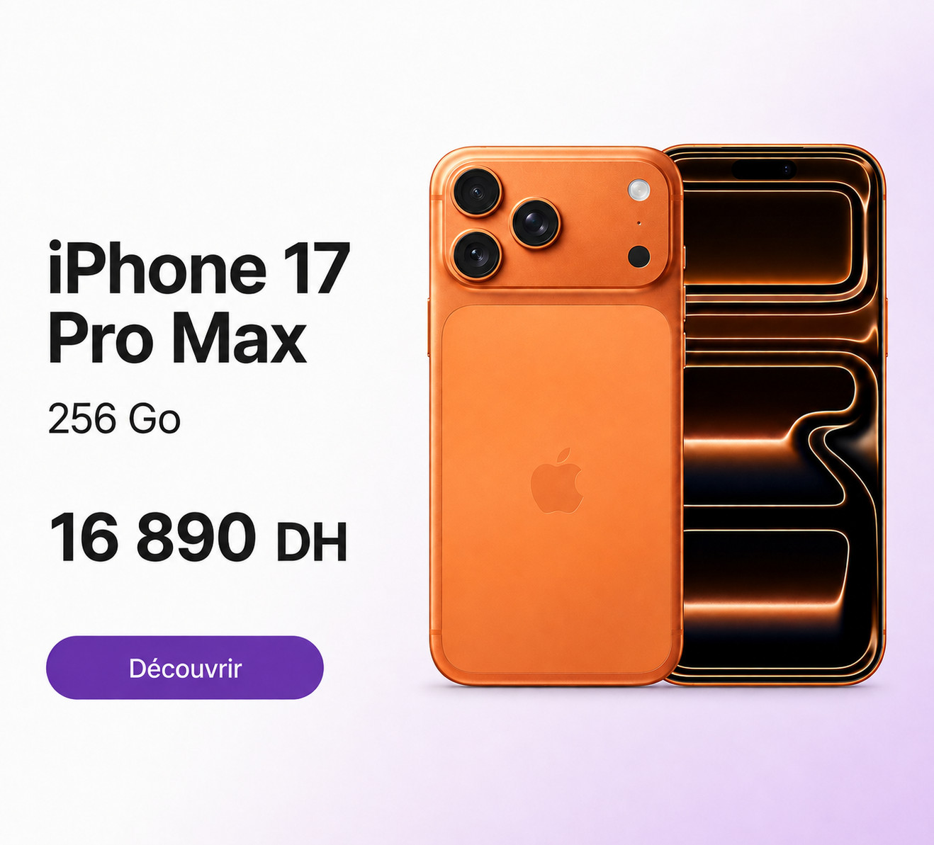 iPhone 17 Pro Max 256 Go 16 890 DH